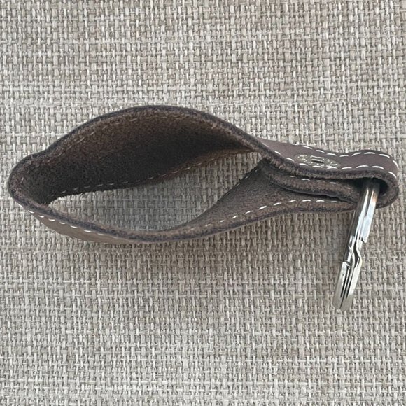 Key Chain Brown Genuine Leather Keys Holder Detachable to belt Keyrings - Picture 9 of 9